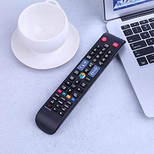 Calvas - Telecomando di ricambio per TV Samsung AA59-00790A 3D Smart TV 433 MHz, materiale ABS, nero