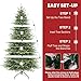 Hykolity 9 ft Prelit Artificial Christmas Tree with 5149 PE&PVC Branch Tips, 600 Warm White LED Lights, Easy Assembly with Metal Stand and Hinged Branches