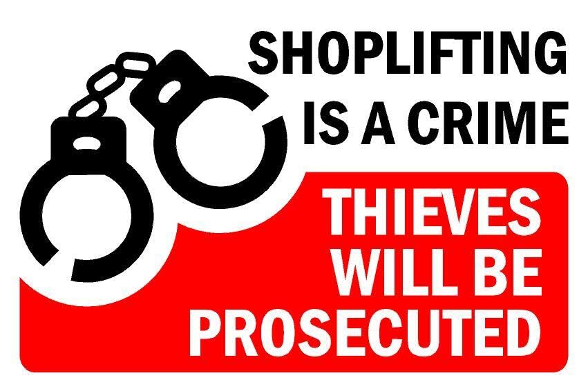 SE042 WARNING ALL SHOPLIFTERS WILL BE PROSECUTED SIGN SUPERMARKETS GARAGES | UK - View #7