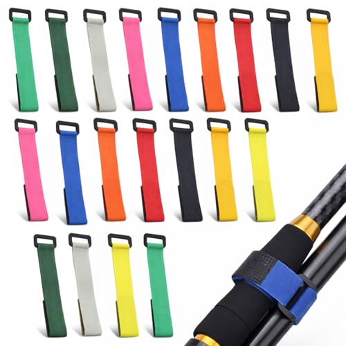 JRYXD 20 Bandes Velcro Pour Canne À Pêche, Attaches...