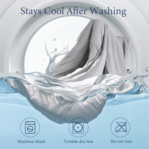 Image of Cooling Comforter for Hot Sleepers, King 106x90, Light Purple | Cooling blanket feel, Q-Max >0.4 cool touch, double-sided cooling, Sorona fill, for night sweats, lightweight & breathable