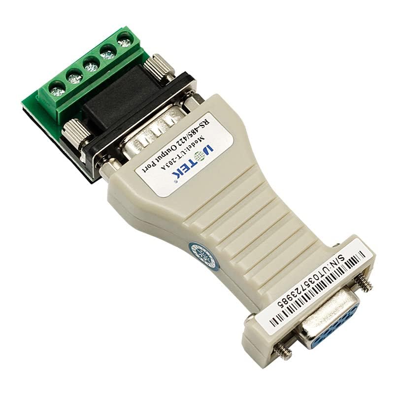 UOTEK RS-232 to RS-485/422 Converter Adapter Port-Powered Industrial RS232 to RS422 RS485 Serial Port?Converter Mini Size with ESD Protection UT-203A