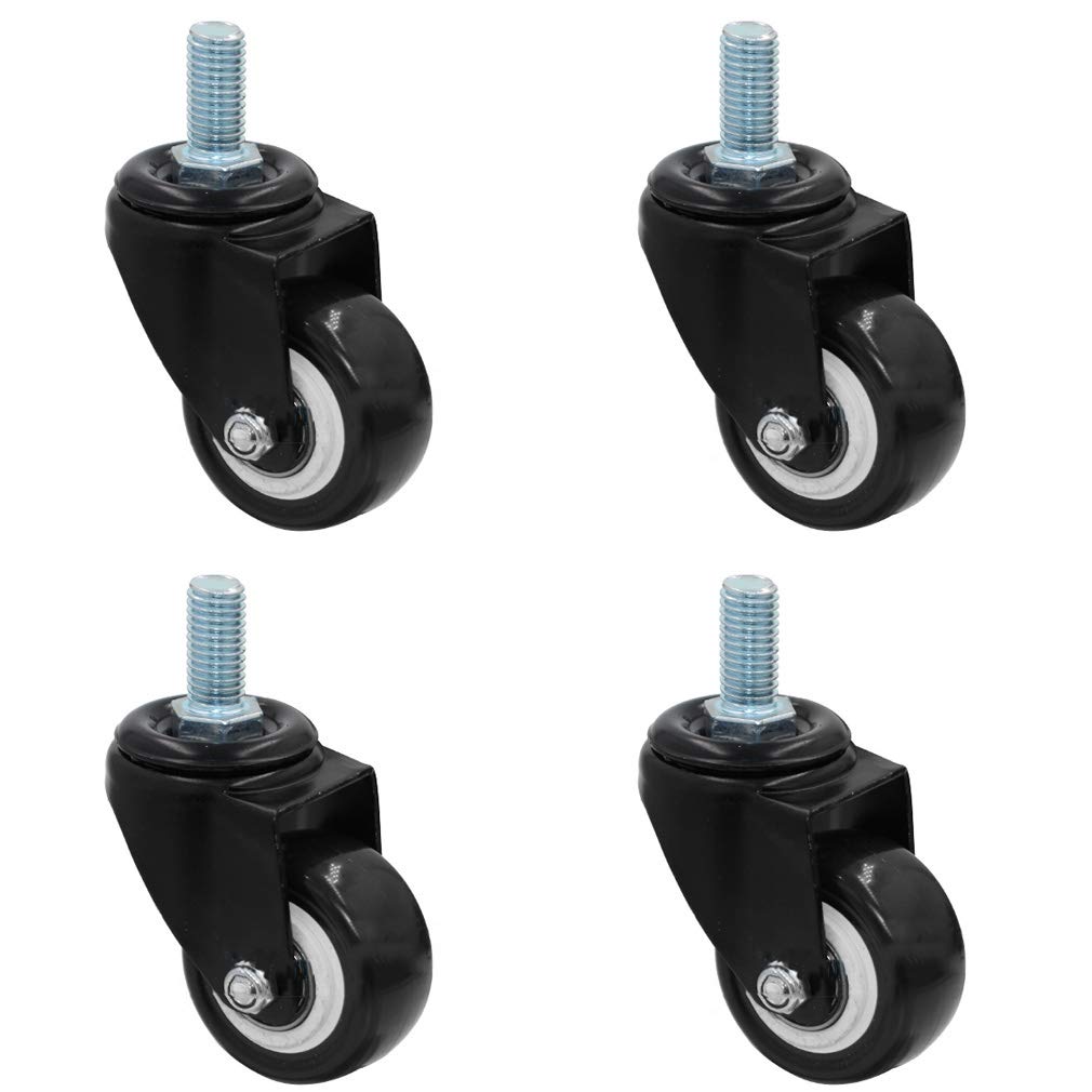 Nisorpa Juego de 4 ruedas giratorias de 5 pulgadas, ruedas de etal resistente de poliuretano Nisorpa Juego de 4 ruedas giratorias de 5 pulgadas, ruedas de etal resistente de poliuretano