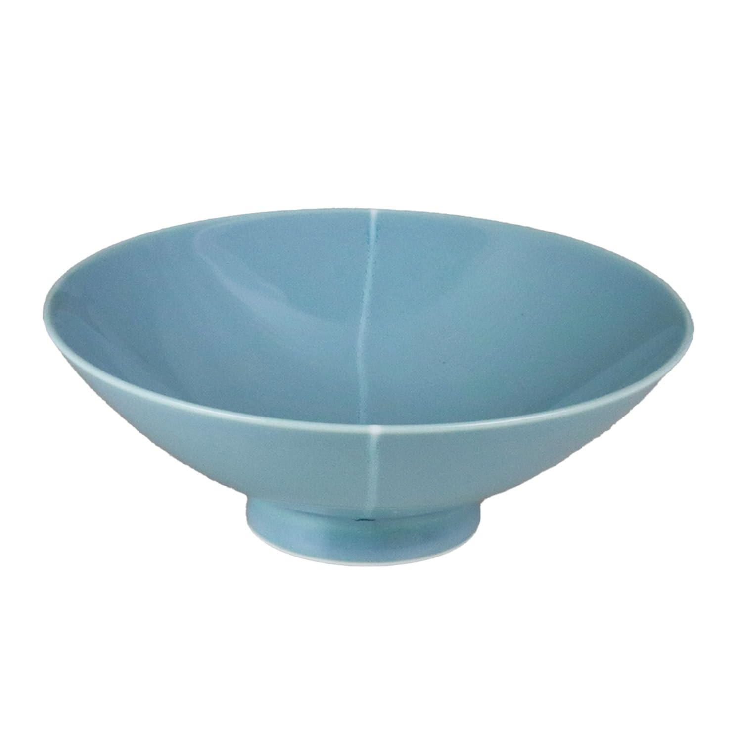 白山陶器(Hakusan Porcelain) 平茶わん 青 (約)φ15×5.3cm C-17 森正洋デザイン 波佐見焼 日本製