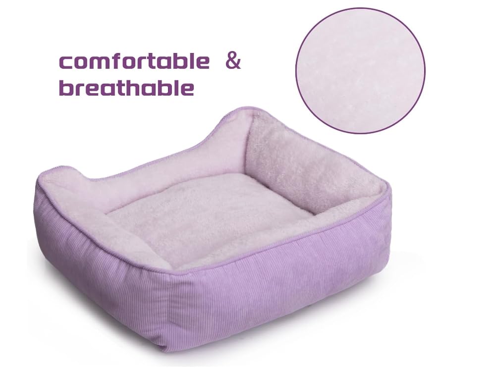 Lit pour chat et chiot respirant avec lit coussin doux et dehoussable