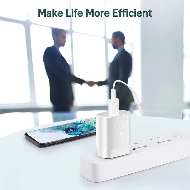 Image of Original 25W Type C Superfast Charging Charger /Adapter with C to C Cable Compatible with S,amsung S23 /S22 Ultra /S21 /21 fe /M14 5G /M54 /M53 5g /M33 /M23 /a34 /A54 5g /a13 /f14 /f23 /f62