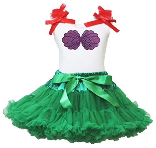 Chemise blanche et jupe violette à paillettes pour fille 1-8 ans