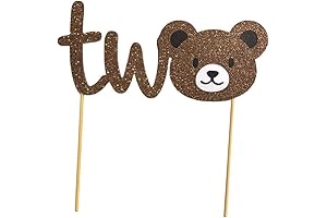 1 pc two teddy bear cake topper second birthday boy girl party props