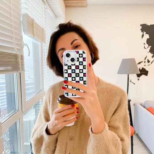 Cioroper Magnetic Phone Case for iPhone 13/14,Cute Black Flower,Compatible with MagSafe,Military-Grade Drop Tested,Shockproof Protective Slim Cover for iPhone 13/14 6.1 inch Women Girls — view 6