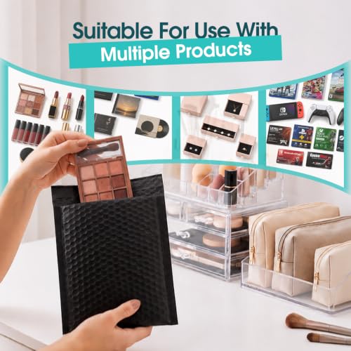 Image of Fuxury Bubble Mailers 6x10 inch 268800 Pack Black Padded Envelopes Usable Size 6x9 inch Thick Mailing Envelopes Bubble Opaque Padded Mailers Shipping Bags for Mailing Jewelry Makeup Small Business#0