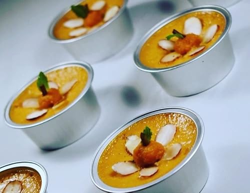 Kitchendance Disposable Aluminum 4 Oz. Ramekins- Color & Lid Options Pack Of 100 (Without Lids, Blue) #TOP1