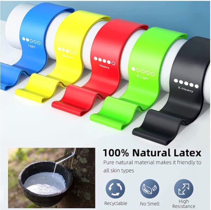 Vista 6 de Fit Simplify - Bandas de ejercicio de resistencia con guía de instrucciones y bolsa de transporte, juego de 5