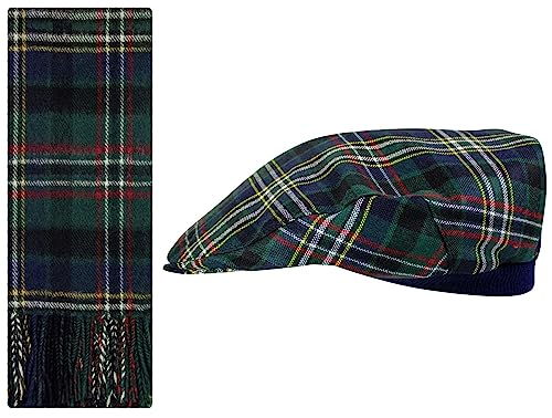 Écharpe et béret en laine d'agneau le coffret cadeau idéal Scott Green Tartan
