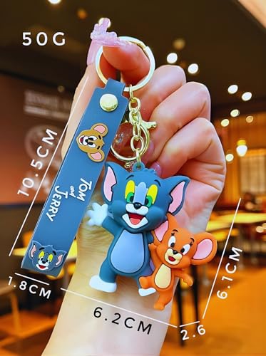 Image of Cute 3D Keychain | Keyring & Quirky Bag Charm | Hard Silicone, Unbreakable | Travel Essential | Kids Friendly | Strap & Bag Hook
