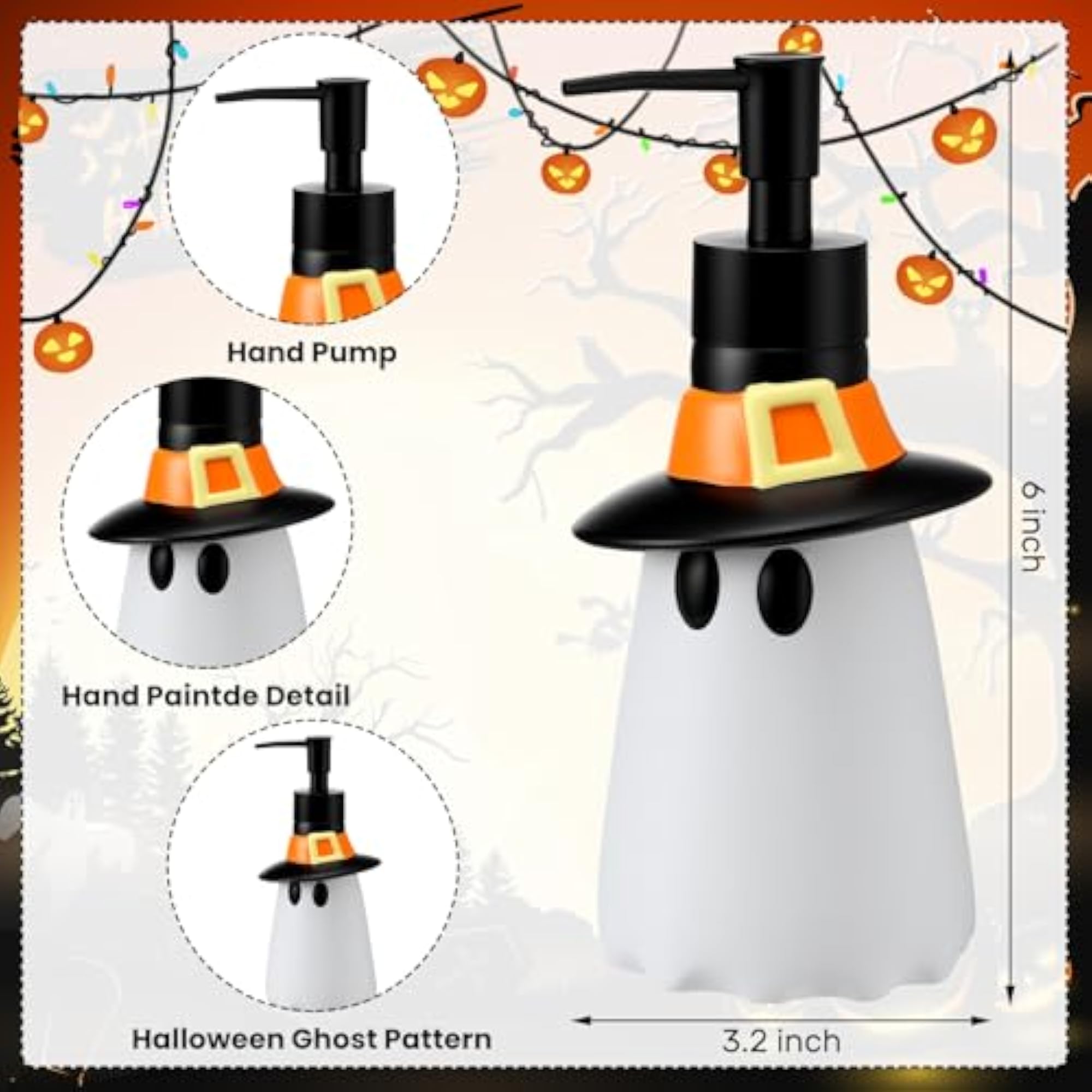 4 Pcs Halloween Bathroom Accessories Gift Set