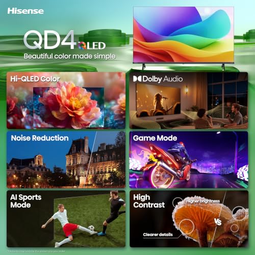 Hisense QD4SR Hi-QLED HD Smart Roku TV 32 Zoll (32QD4HSR, Modell 2026) – Hi-QLED-Farbe, Dolby Audio, kompatibel mit Alexa, Full Array LED… – Ansicht 4