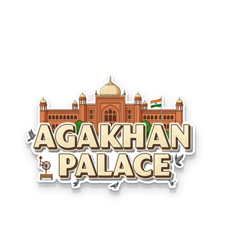 Image of Agakhan Palace Fridge Magnet, Glossy Finish, Stylish Magnet for Fridge, Wardrobe & Metal Surfaces