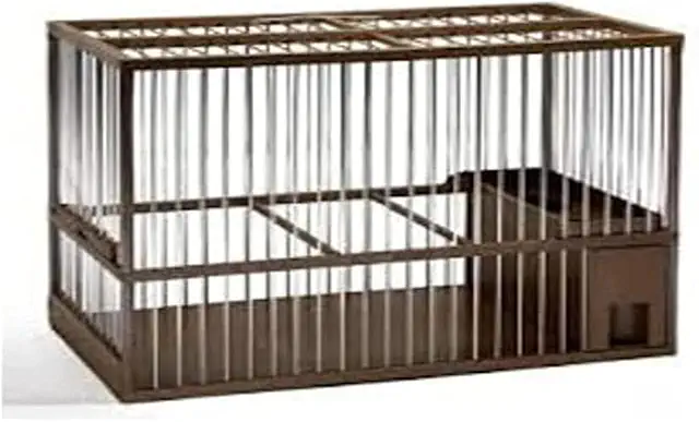 Jaula C2 Marrón para Aves de Reclamo con Cajón y Rejilla