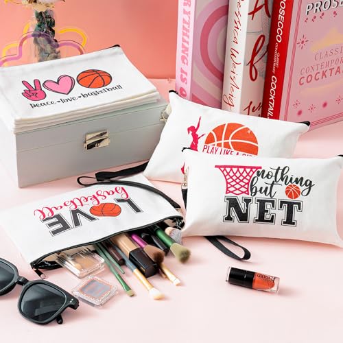 image for R HORSE 9Pcs Basketball Makeup Bag Inspirational Gifts for Women Girls