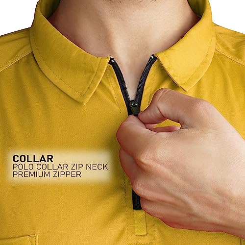 Kamajsio Soccer Referee Shirt Men - Lightweight & Breathable Adult & Youth Soccer Referee Jersey - Yellow Football Referee Shirt Womens - (S) #TOP2