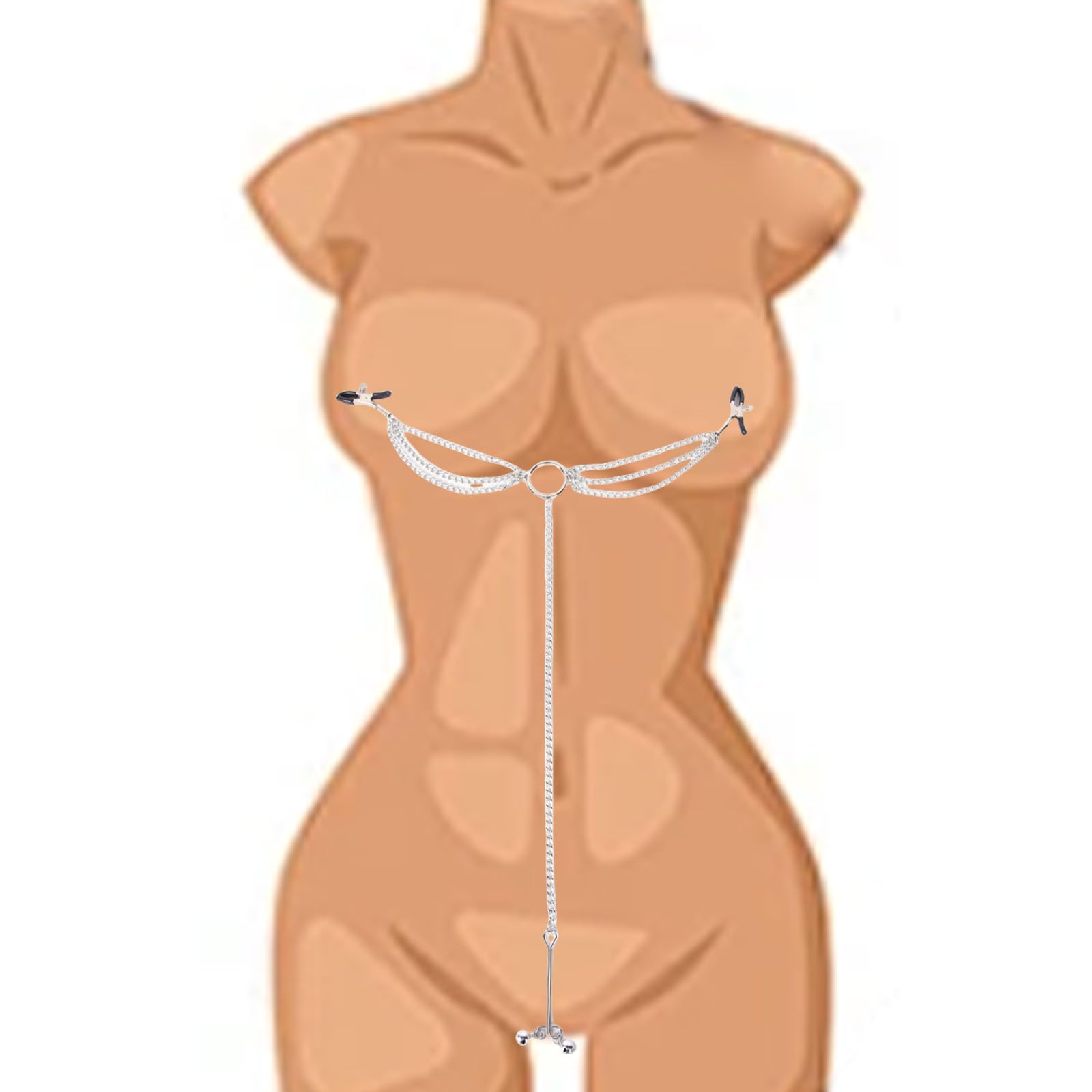 Sexy capezzolo clip collana morsetti per le donne corpo regolabile seno morsetti gioielli per coppie gioco piacere