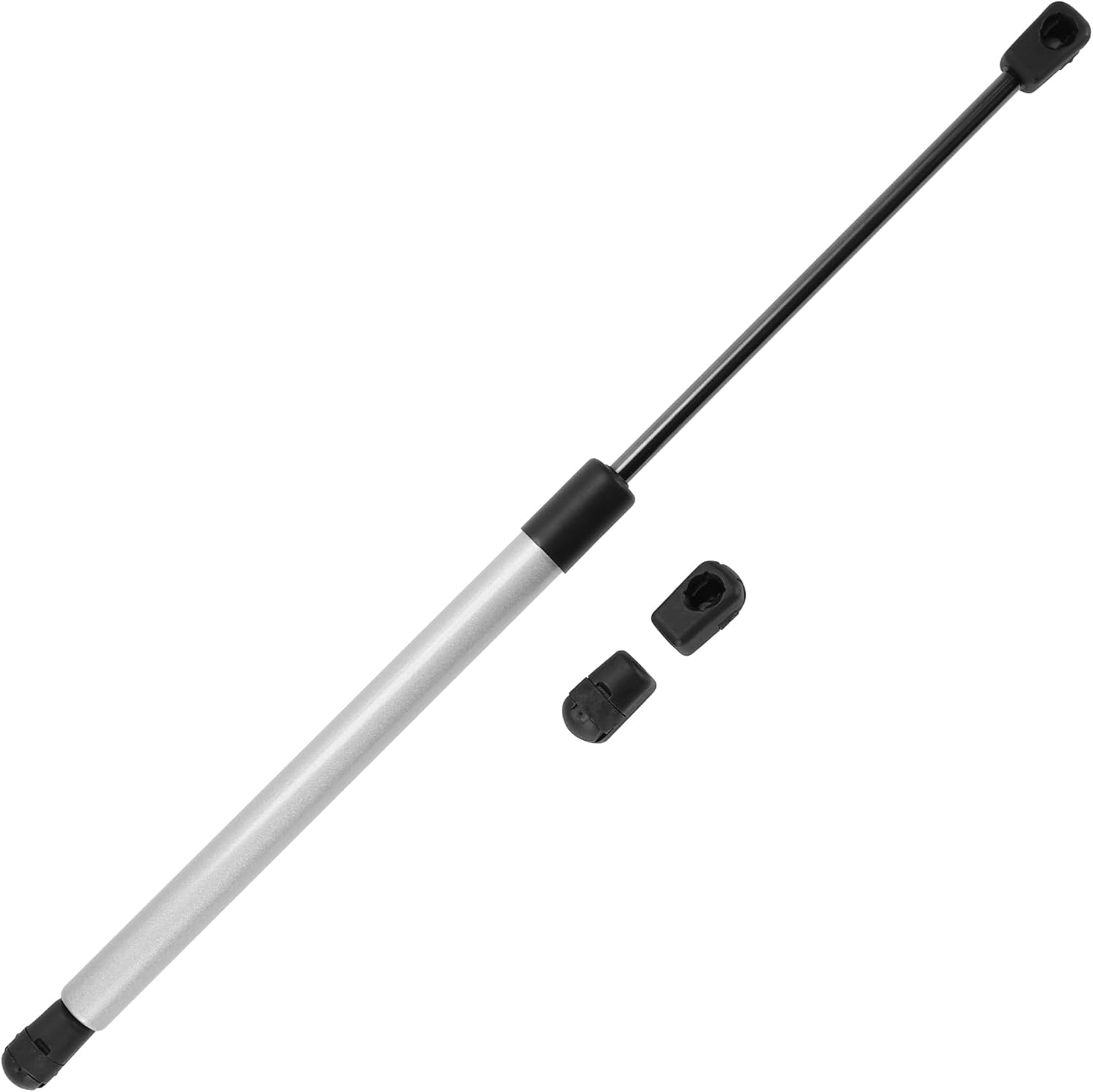 2 pcs Motoforti Universal Lift Supports Struts Gas Spring 18inch/450mm 133Ib/600N/60kg Carbon Steel Silver Tone 1Set 133lb/600N Silver Tone