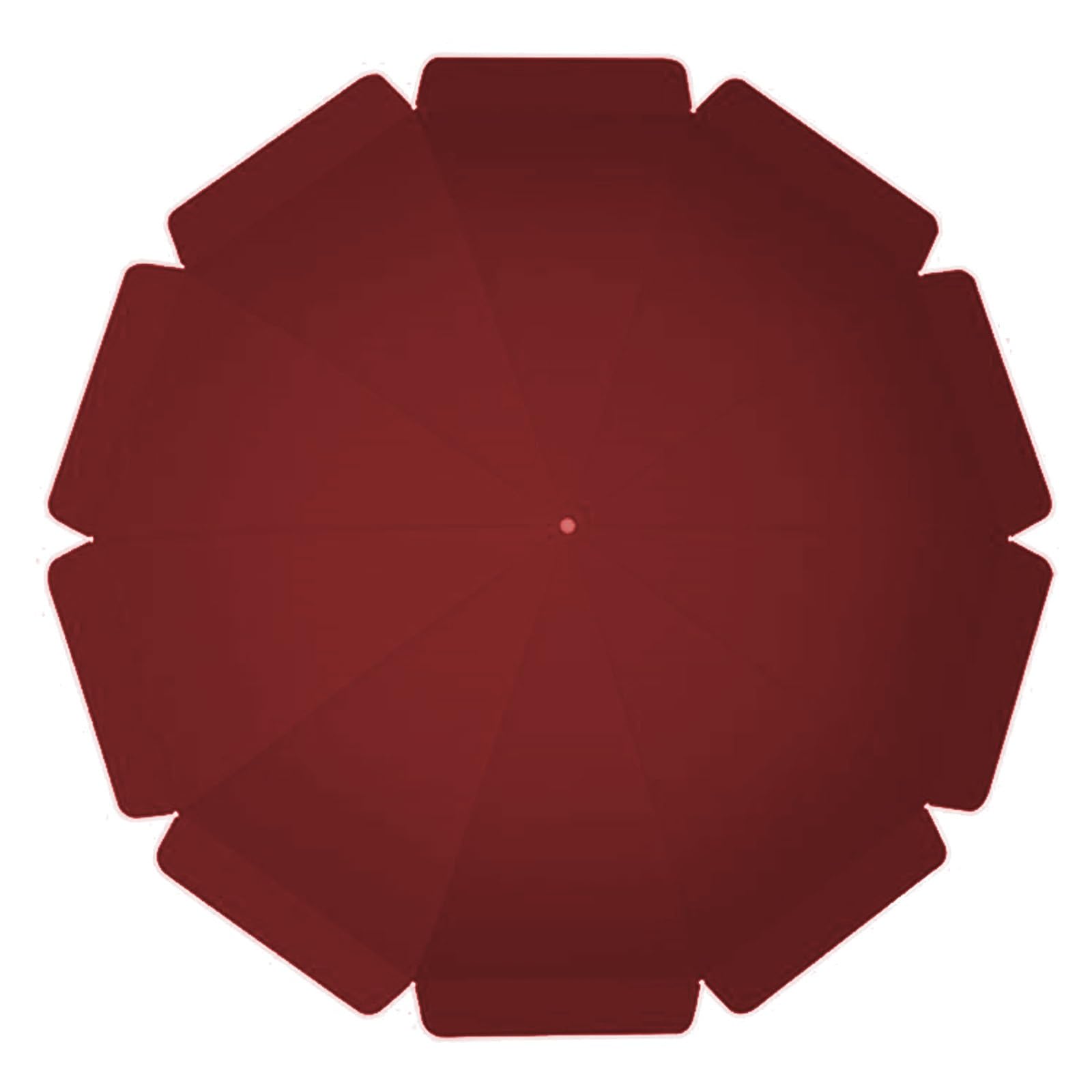 LTSRLL Replacement Parasol Cover 8/10 Ribs Round Waterproof Umbrella Replacement Top Shade Cover (Color : Wine red, Size : 2.8m)