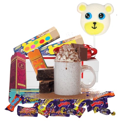 TJMolten Chocolates Gift Box | Sweet Treats Gift Box with Dairy Milk Chocolate Selections, Large Strawberry Marshmallow, Hot Chocolate in Vanilla, Caramel, Cinnamon | Kids Chocolate Hamper Gift 400g - Image 3