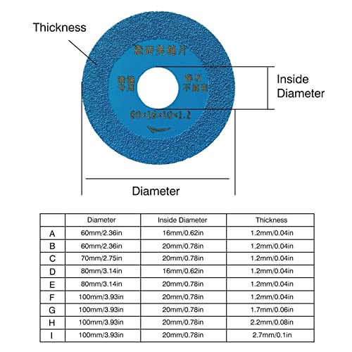 60-100Mm Glass Diamond Cutting Disc Saw Blade Ultra-Thin Saw Blade Jade Crystal Blade Cutting Chamfering Grinding Wine Bottles #TOP7