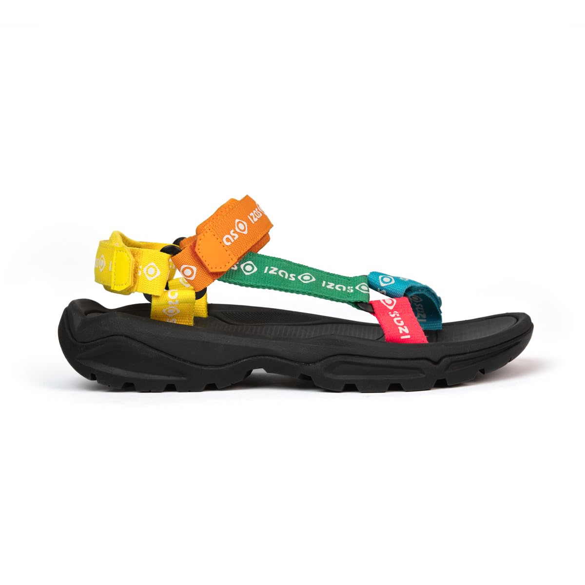 Izas Nara Sandalias de Senderismo para Hombre y Mujer de Verano. Calzado Abierto y Cómodo para Caminar Estilo Casual y Moderno. Sandalias con Doble Suela y Cierre Ajustable. Multicolor