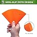 Poly Spot Markers 9 inch 6 Pcs Non Slip Rubber Agility Markers Flat Field Cones Floor Dots for Football, Soccer, Basketball, Speed Training Markers, School Activities, Exercise Drills, Orange-Red