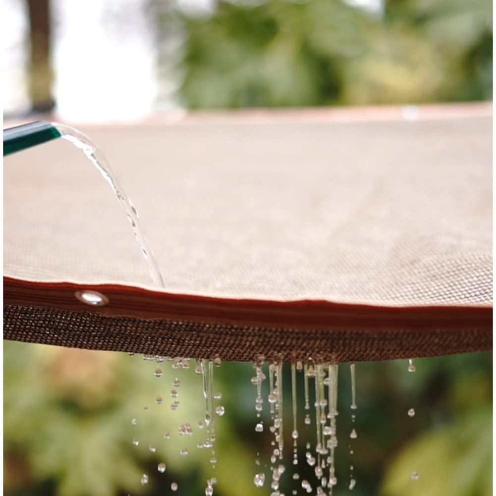 Red de Sombra Resistente a los Rayos UV con aro metálico para sombreado de Patios al Aire Libre, Transpirable y para invernaderos de Cristal y Sombras, Color marrón, 5 x 8 m