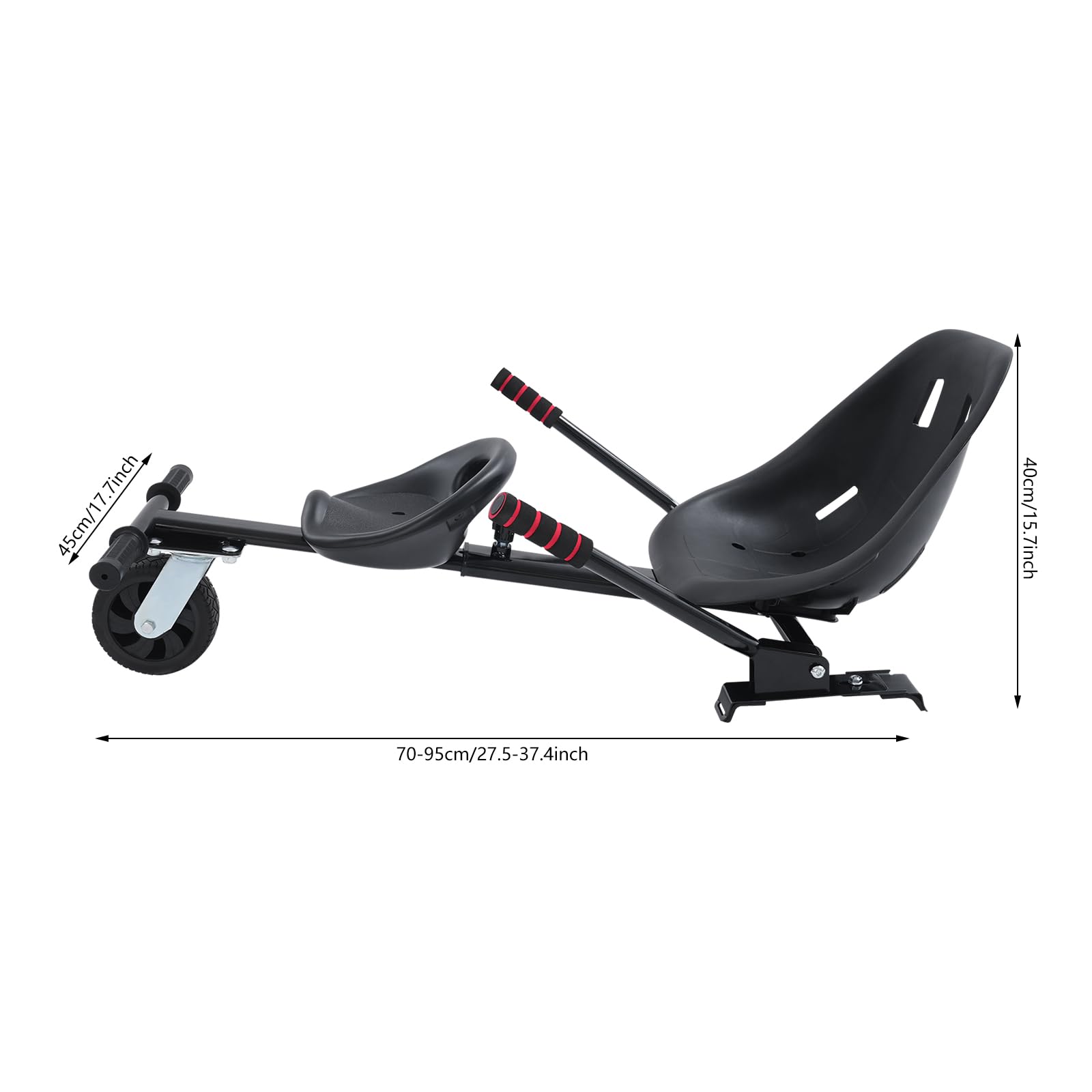 Hoverboard Sitz, Doppel-Personen-Balance-Roller, Verstellbarer Balancier-Roller für 6,5-10 Zoll, Universal Gokart-Zubehör für Kinder und Erwachsene
