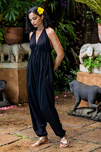 Halter Harem Jumpsuit Black, One Size Will Fit Us 4-14 #TOP1
