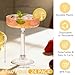FUPMILPHRANX 24 Pcs Ribbed Martini Glasses 4.7oz Clear Plastic Coupe Glasses Disposable Vintage Cocktail Dessert Parfait Cups Unbreakable Glassware for Wedding Birthday Party Supplies