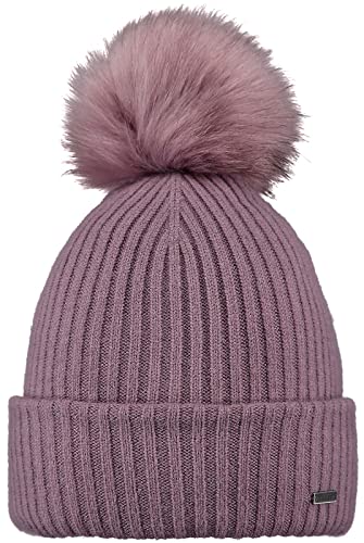 Barts Strickmütze Kenzie gestrickte Frauenmütze mit Bommel 4955 Mauve 40