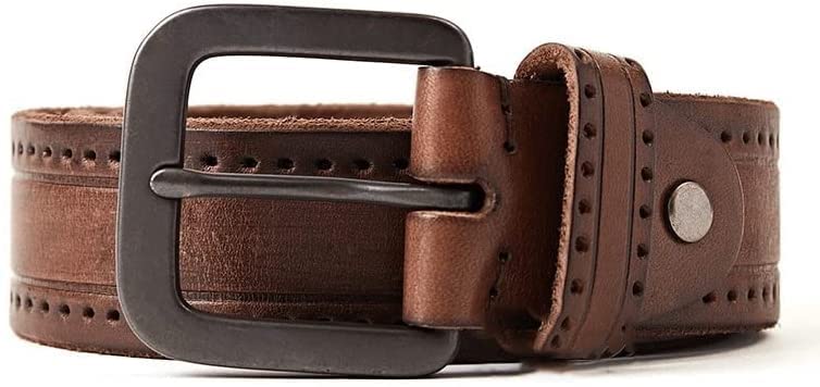 Men Genuine Leather Dress Belt with Single Prong Buckle，Packed in a Box,Gift2