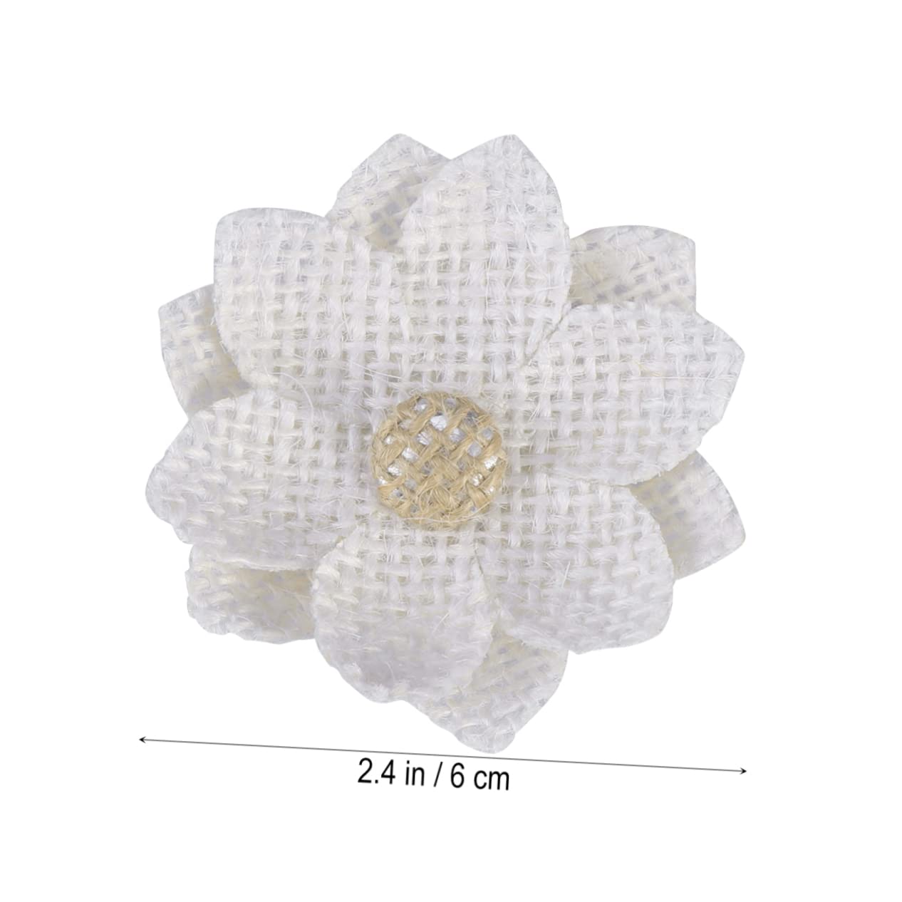 STOBOK 30stücke Jute Burlap Blumen Diy Vintage Deko Für Rustikale Hochzeiten Und Partys Weiße Handmade Materialien Für Tischdekoration Und Bastelprojekte