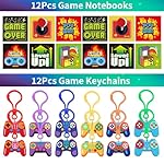 320PCS Video Game Party Favors for Kids-Including Goodie Bags, Glasses, Straws, Bubble Wands, Stickers, Cake Toppers, Tattoos & More-Perfect for Theme Party Decorations & Piñata Fillers - Image 5