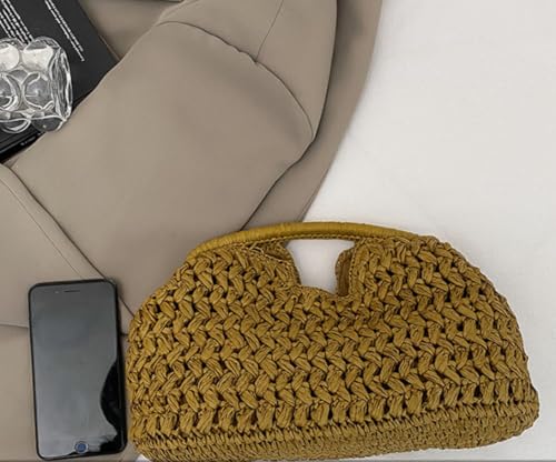 Bolso de playa de paja Bohemia verano mujer hombro miniatura 5