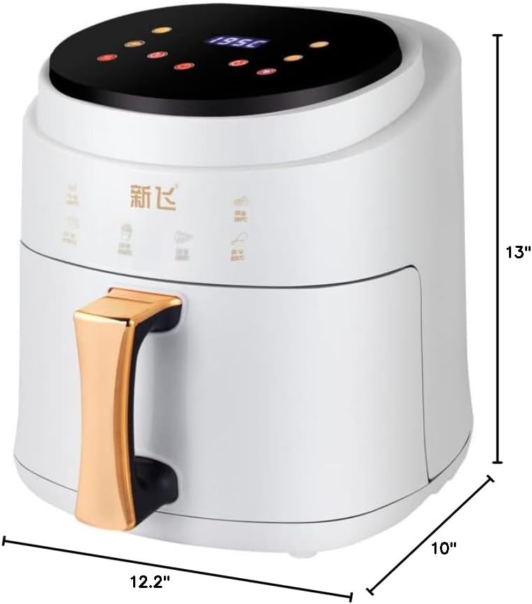 Miniatura 9 de Freidora de aire inteligente con pantalla táctil para el hogar 110V (freidora de aire verde esmeralda 4.5L)