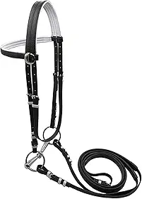 UGPLM Rédea de cavalo com correia de rédea, equipamento equestre, corda de montaria confortável e versátil para treinamento de aulas