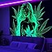 Bcsewcg Blacklight Uv Glow Art Tapestry Wall Hanging, Women And Sexy Hot Girl Poster for Adults Bedroom Dorm Wall Decor