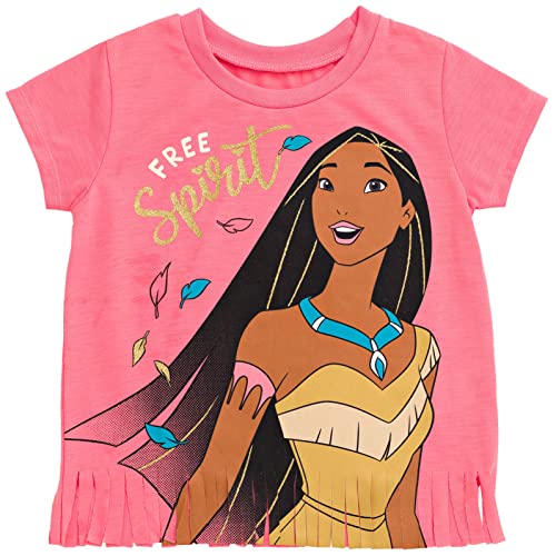 Image of Disney Princess Girls' 2-Piece Tee and Shorts Set for Baby & Kids | 2-Piece Playwear Set, Soft Cotton Blend, Comfortable Elastic Waistband, Durable Stitching, Easy Pull-On Style