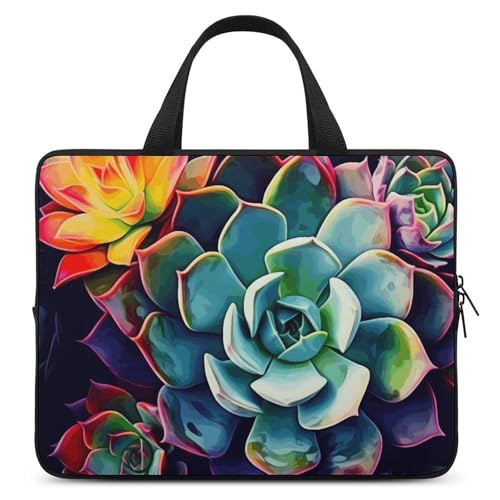 Sac de transport pour ordinateur avec bandoulière rembourrée et motif coloré