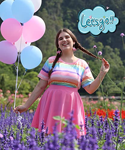 Image of CARCOS Plus Size Tops for Women Short Sleeve Shirt Summer Star /Leopard /Tie Dye /Flower Crewneck Pullover Tunic XL-5XL