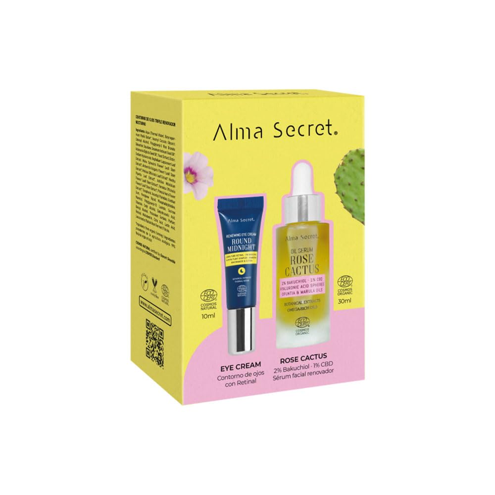 Aceite Facial Rose Cactus 2% Bakuchiol Renovador Piel + Contorno Ojos Retinal Antiarrugas Iluminador Regenerador Vegano Todo Tipo Piel Revitalizante Antioxidante Reparador Diario
