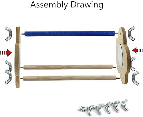 Miniatura 5 de Vehomy Juguete de xilófono de pollo para gallinas, soporte de pollo con espejo para gallinero