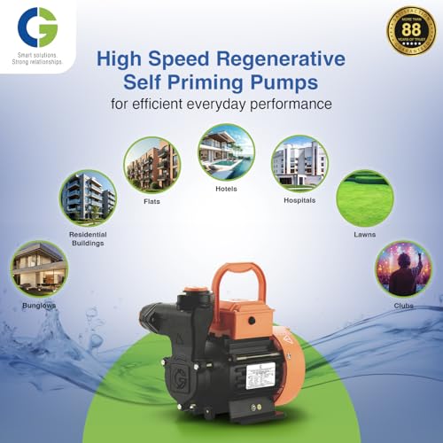Image of CGDMM10SP | 0.75kW /1.0 HP | High Speed Regenerative Pump with max Head 34 Mtr | TEFC Motor | F-Class Insulation | CED Coated Components | Brass Impeller | Thermal Overload Protection