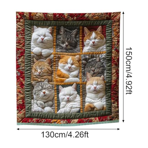 Couverture canapé chat en flanelle douce, cadeau idéal pour lit - 6